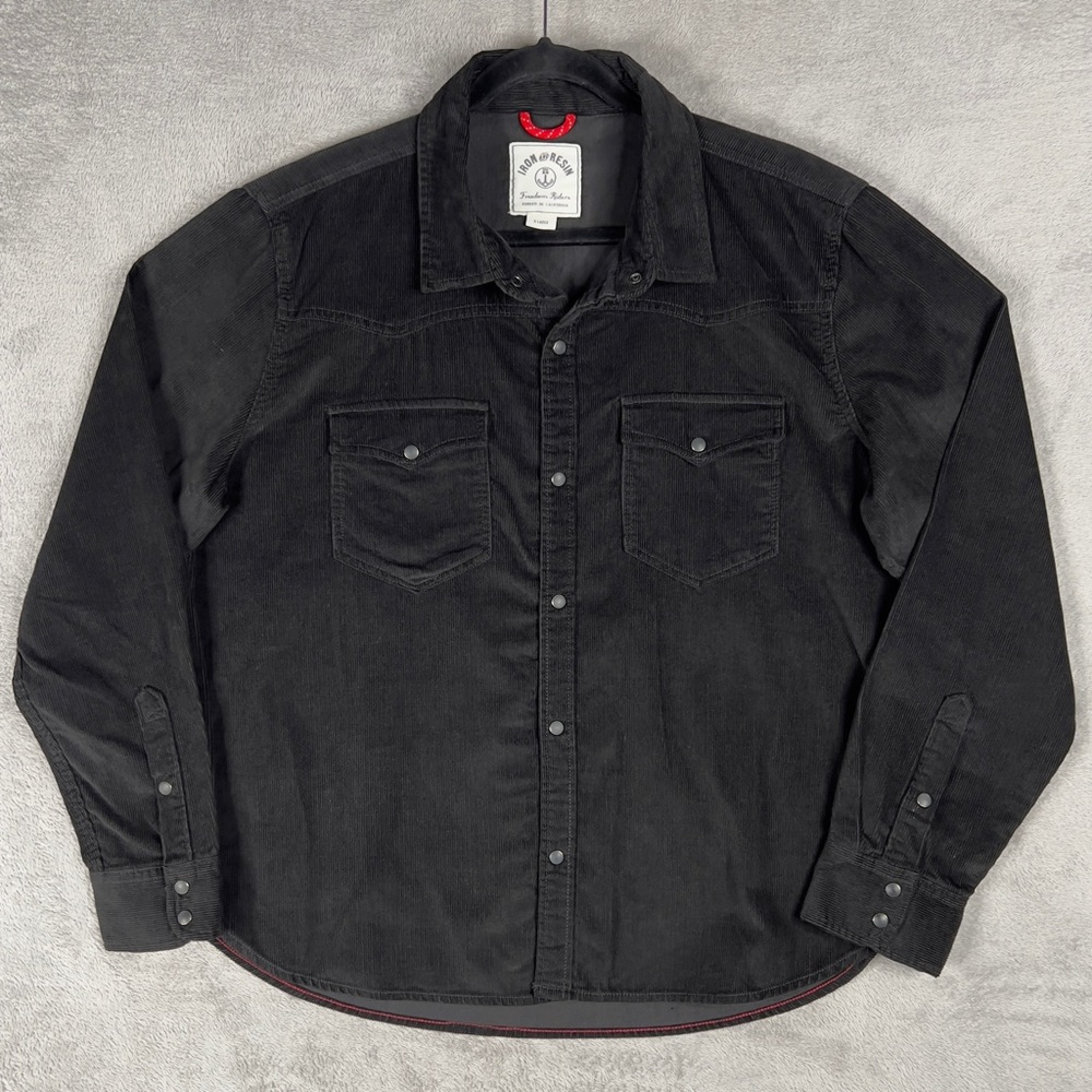 Iron & Resin Black Casual Button Down Shirt